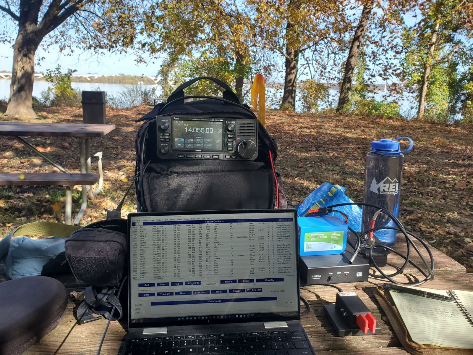 POTA Activation #29: A 4-fer on 7 bands with Gersohn in George Washington Memorial Parkway, Captain John Smith Chesapeake NHT, Star Spangled Banner NHT, and Potomac Heritage NST (VA) (10/30/2022)